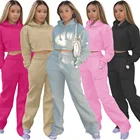 Women Best Price Solid Candy Color Loose Hoodie Casual Trouser Women Lounge Wear 2 2 Piece Set Clothing