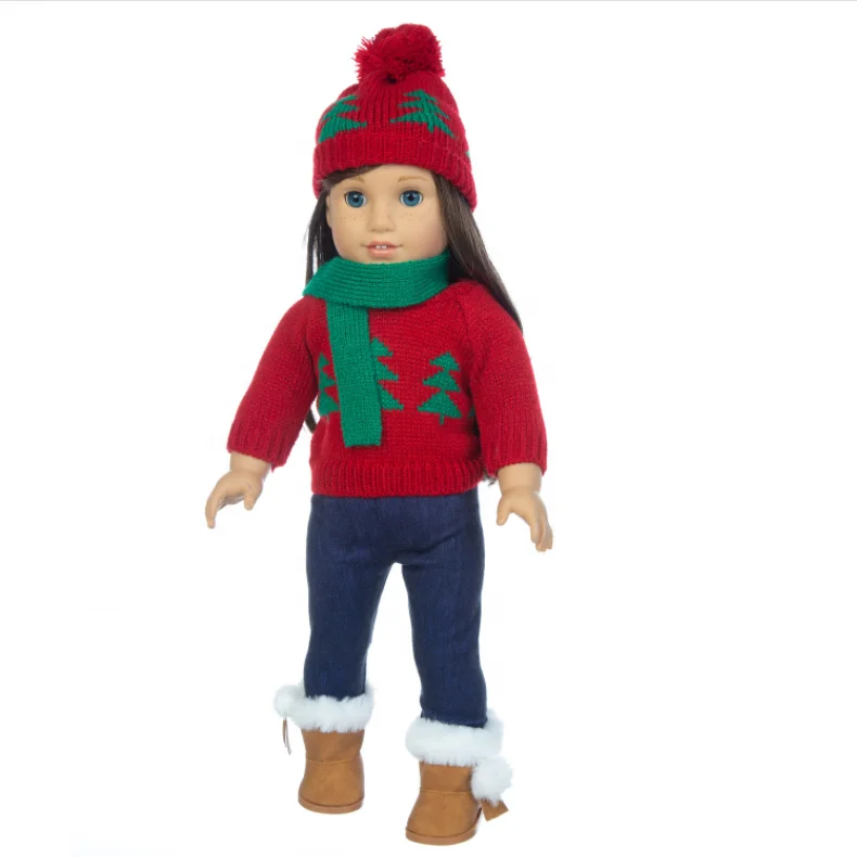 Christmas Decoration Girl Dolls Kids Christmas Gifts Sweater Doll is Not Included American Girl Doll Clothes