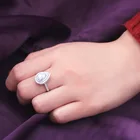 Pear Shape Pear 925 Ring Silver 925 Sterling Silver Pink Cubic Zirconia Pear Cut Shape Ring Halo Setting For Girls