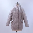 Coat Manufacturers High Quality Wholesale Light Grey Winter Faux Fur Coat Down Jackets For Ladies