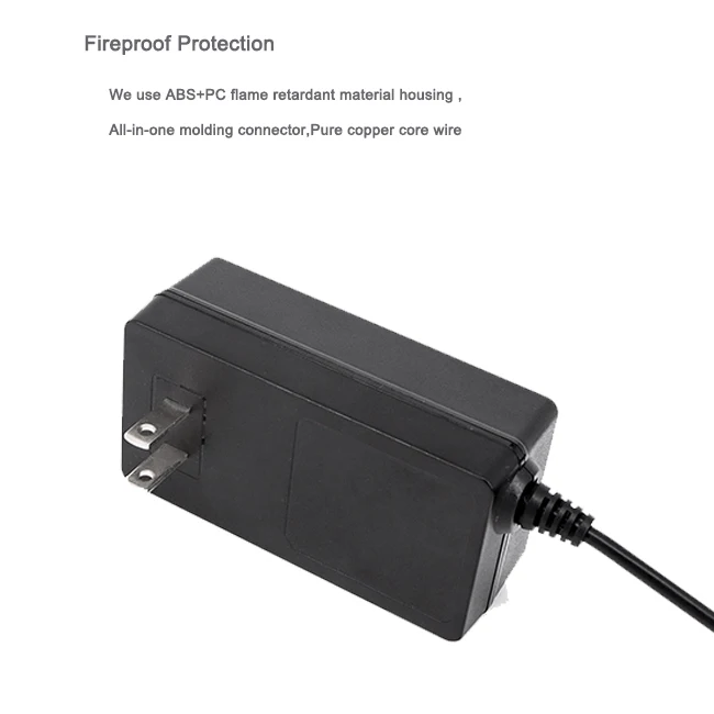 48W Series 5V6A 9V4A 12V4A 15V3A 24V2A Wall Mounted AC DC Power Adapter with UL62368 CE GS SAA KC FCC 