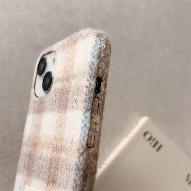 Autumn and Winter Plush TPU Phone Case For iPhone 15 14 13 12 11 Pro Max Anti-fall Protection Phone Case