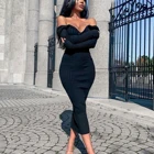2022 Trendy Fashion Long Sleeve Bodycon Maxi Women Dress Dresses For Women