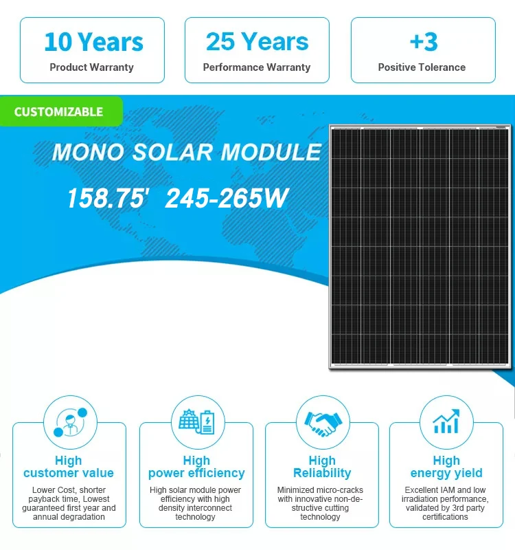 High Efficiency Mono Solar Panel W W W W W