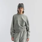 Wholesale Women Hoodie Custom Wholesale Women Vintage Cotton Blank Loose Sudaderas Crewneck Sweatshirt Pullover Hoodie