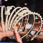 F Headband Trendy Style Women's Pearl Woven Headband Simple Wash Headband Temperament Fashion Headband
