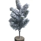 Mini Table Decoration Snow Spray Flocking Linen Cedar Mini Small Christmas Tree Counter Window Table Decoration
