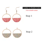 Earrings Earrings China Manufacturer Stainless Steel Leather Earrings Convenient Storage ER00173