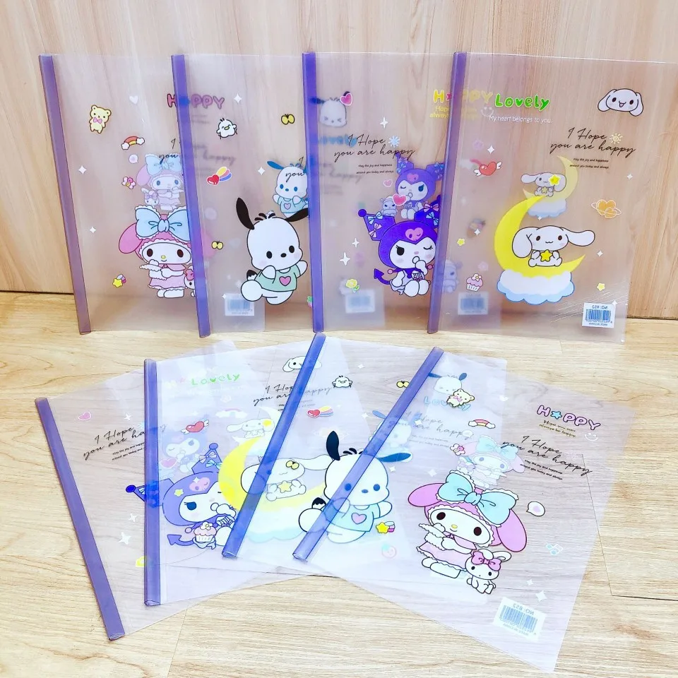 MB1 Hot Selling Cartoon Sanrio Kuromi Book Cover Transparent Plastic PVC Customized Sheet Plastic Cover For Books