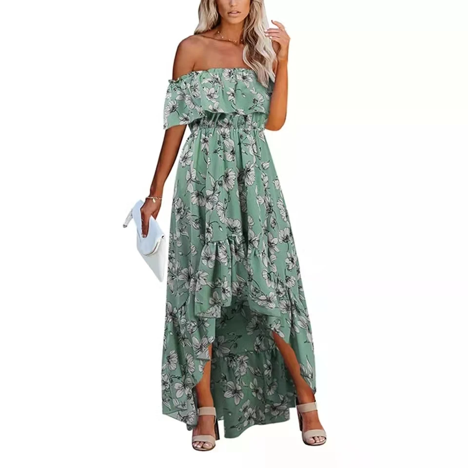 Off Shoulder Sexy Women Floral Print 