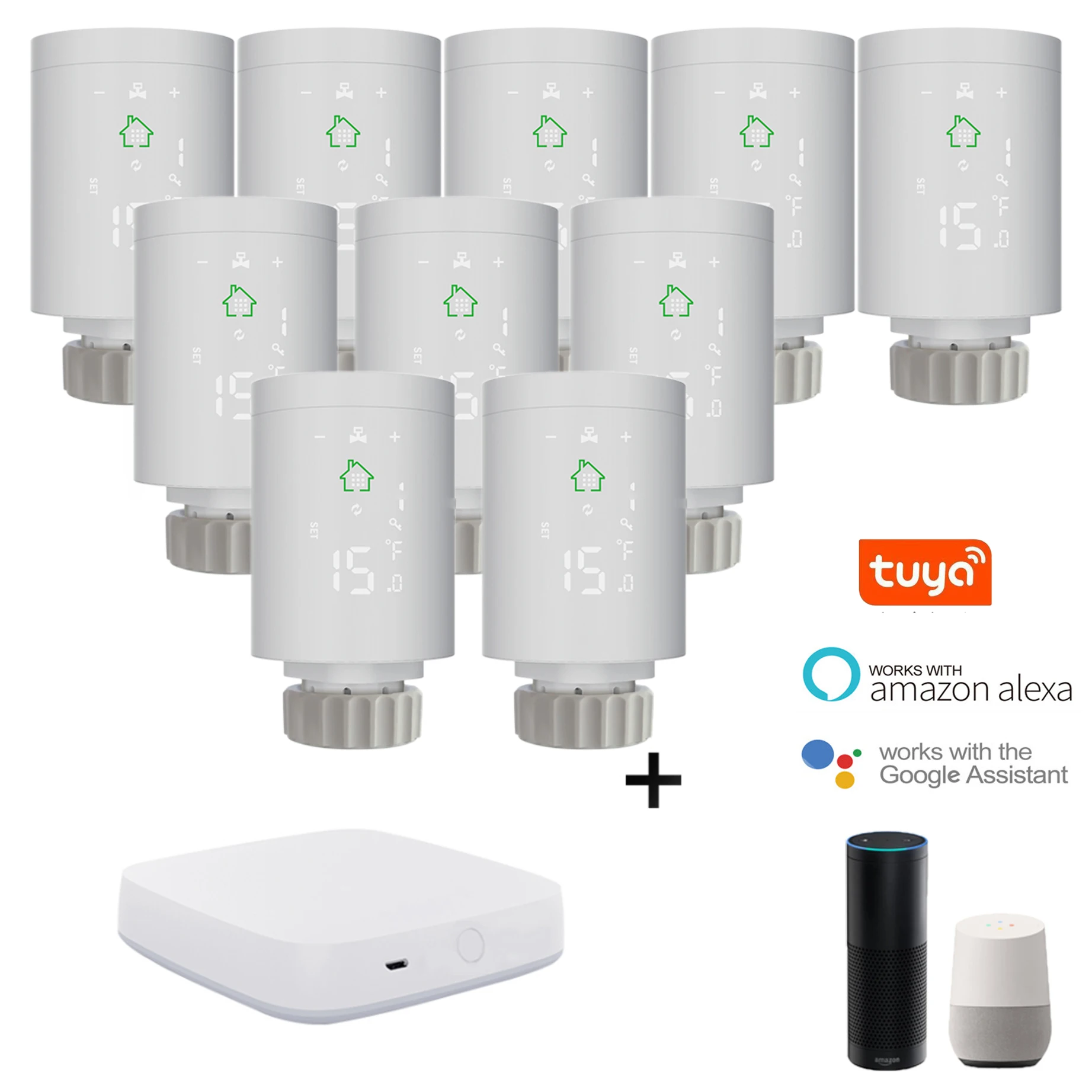 Radiateur Intelligent Programmable 7 Jours ZigBee WiFi Tuya Alexa