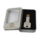 Usb Drive Pen Drivers Key Shaped USB 3.1 Flash Drive 16GB 128GB 32GB 64GB Usb Pen Drivers Metal Silver Usb Stick