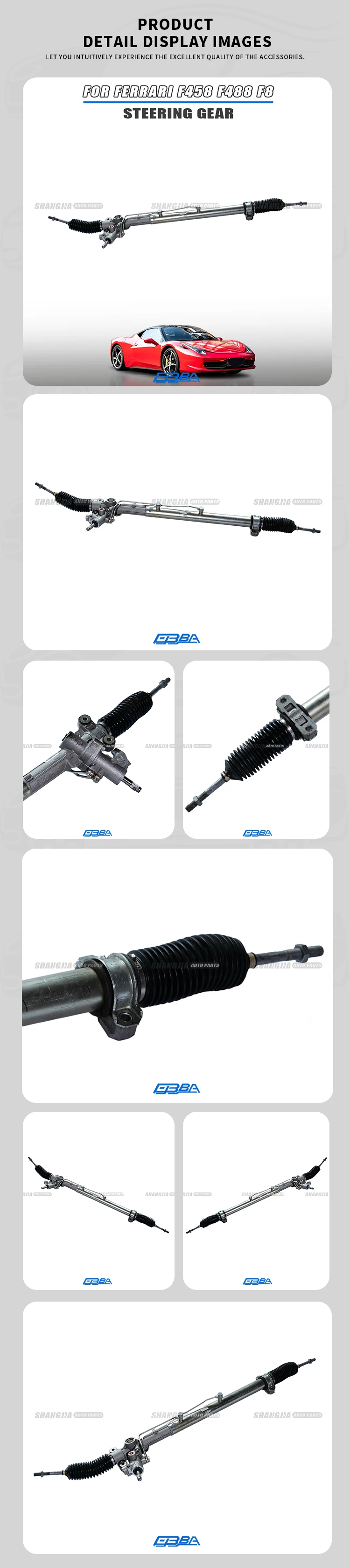 2025 Hot Sale Aluminum Alloy Car Accessories Steering Gear For Ferrari F458 F488 F8 2010-2025 OEM 291133 factory