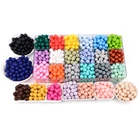 Beads Silicone Beads Bulk Factory Supplier Food Grade Silicone Round Beads 15/12/9mm Bulk Wholesale