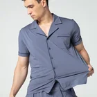 Mens Pajamas Custom High Quality Lounge Wear Cotton Bamboo Fibers Sleep Wear Night Suit Pajamas Men