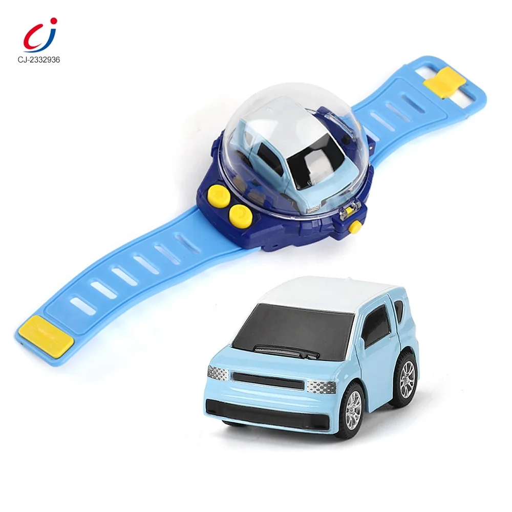 Chengji mainan anak rechargeable wrist strap mini wearable rc car kids alloy mini rc car watch toys car with watch remote