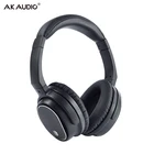 2 In 1 Headband Lithium Battery Powered Wired Noise Cancelling Stereo Headset With Hard Carrying Case