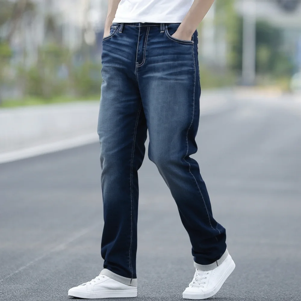 Custom Summer New Skinny Casual Men Straight Denim Jeans factory