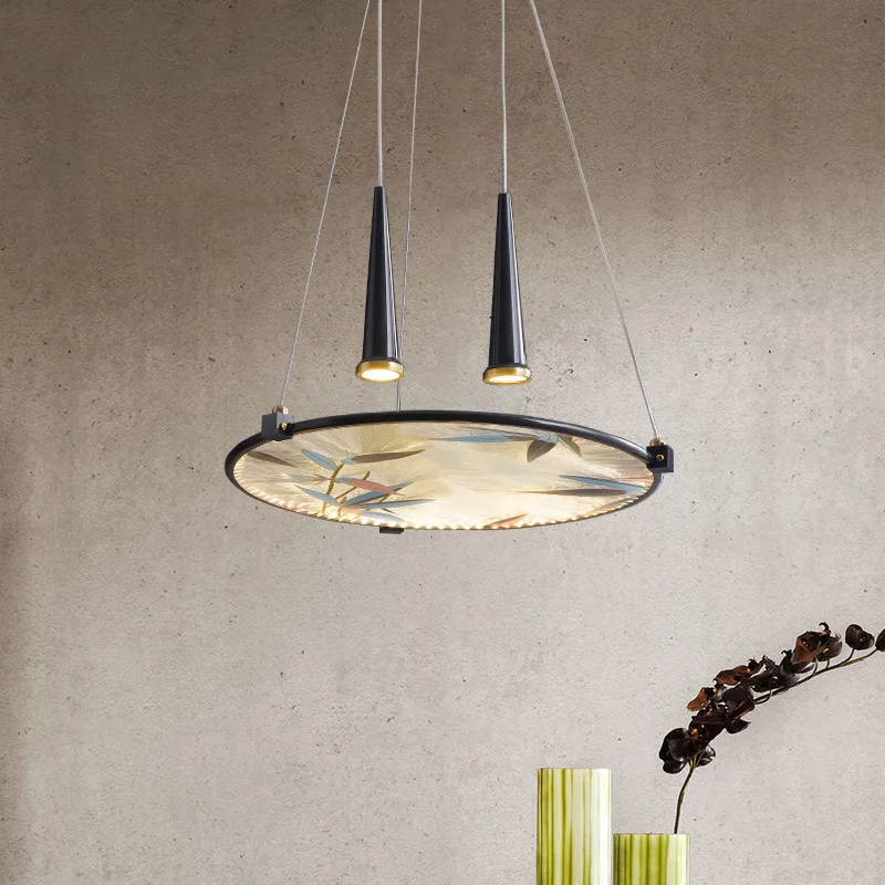 Indoor Modern Acrylic Ring LED Stainless Steel Chandelier Luminous Hotel Living Room Project Lamp