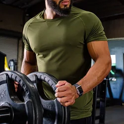 Top Sale Leisure Breathable Workout T-shirts Men Camouflage Printing Quick Dry Sports Tops Training Men's Short Sleeve T-shirts