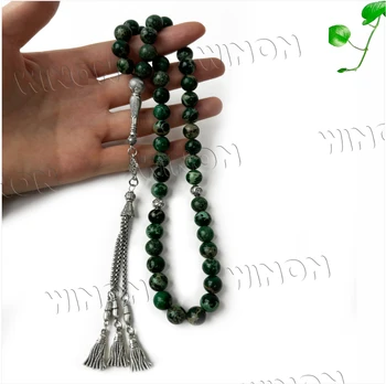 Imperial Jasper 10mm 45 Rosary High Quality Tasbih Muslim Prayer Beads 100% Real Natural Stone Rosary Misbaha Gift islam Jewelry