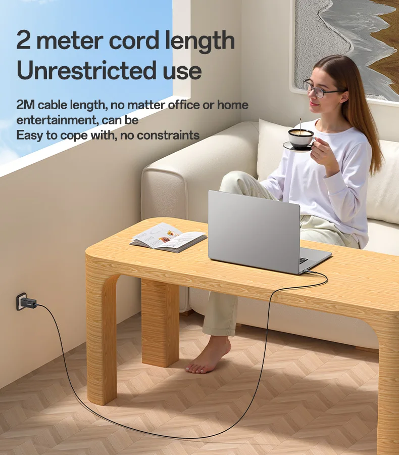 Yesido 2 Meter 240W Fast Charging Type-C to Type-C/T 140W Magnetic Charging for IP Laptop Data Cable CA197