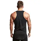 Custom Bodybuilding Stringer Solid Black Tank Top Plus Size Cotton Man Sport Gym Weights Vest