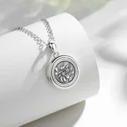 Photo Isunni S925 Sterling Silver Custom Engraved Bee And Flower Picture Photo Locket Necklace