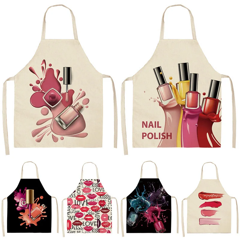 Custom Business Apron With Logo Personalized Kitchen Waterproof Chef Hairdresser Smock Men's Grill Aprons Women's Nail Salon Bib
