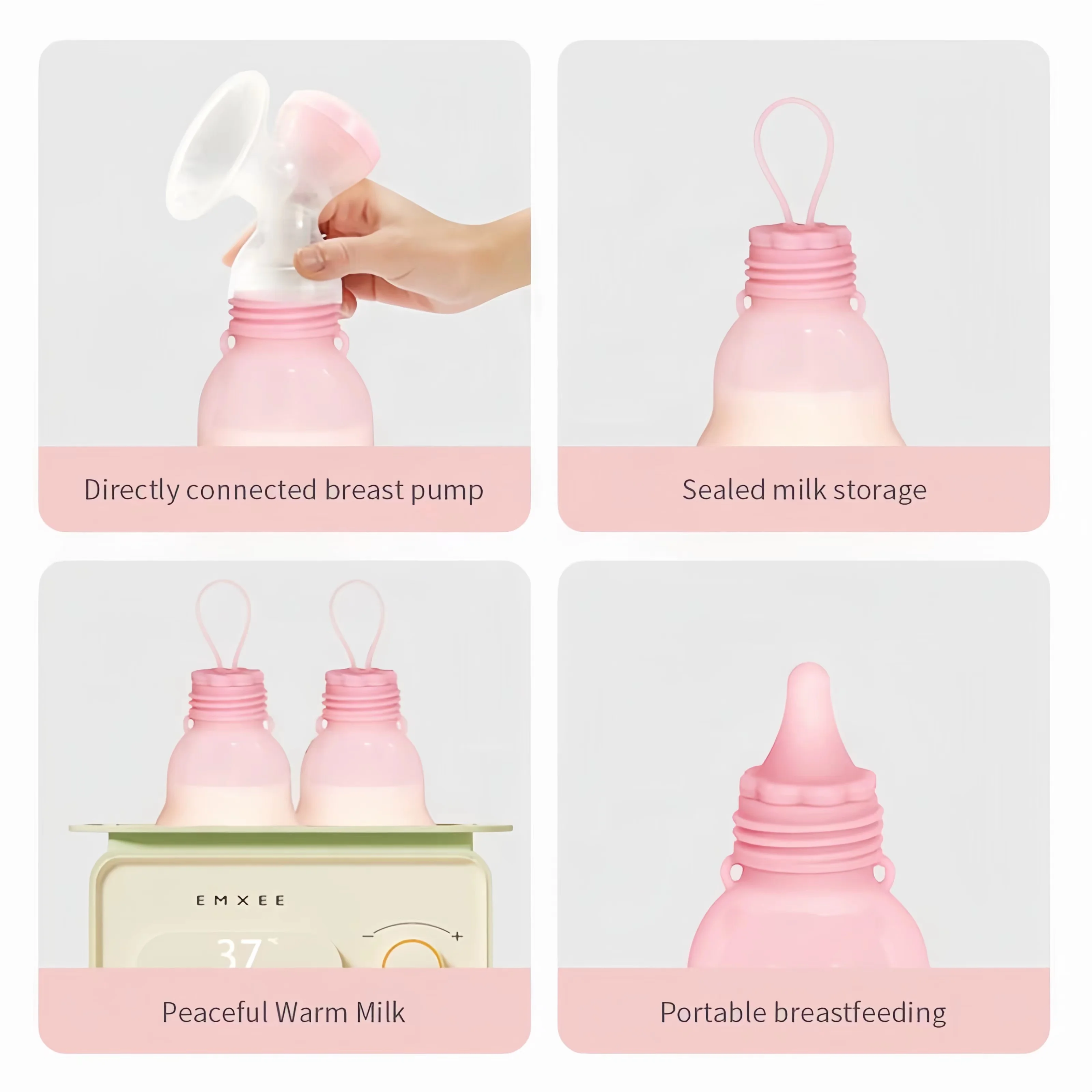 New desig Mother Breast Milk Storage Bags Pouch For Woman With Baby Pacifier And Pump Connectors Bundled silicon breast milk bag