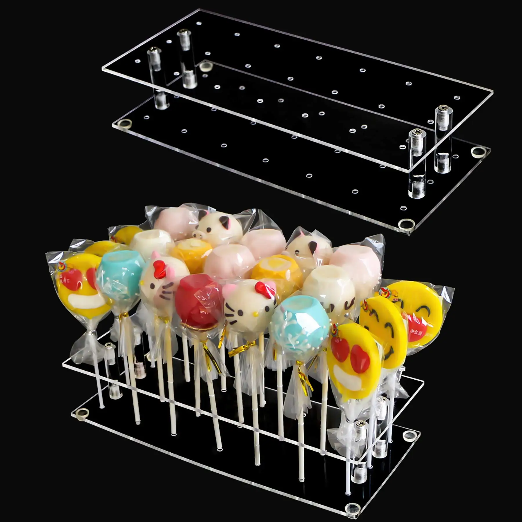 Customized Wedding Party Candy Display Birthday Party Candy Stand Lollipop Acrylic Candy Frame