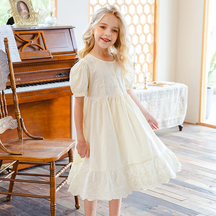 Design Girl Yellow Cotton Dress 