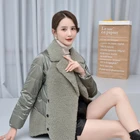 Coat 2021 New Fashion Green Short Fur Coat