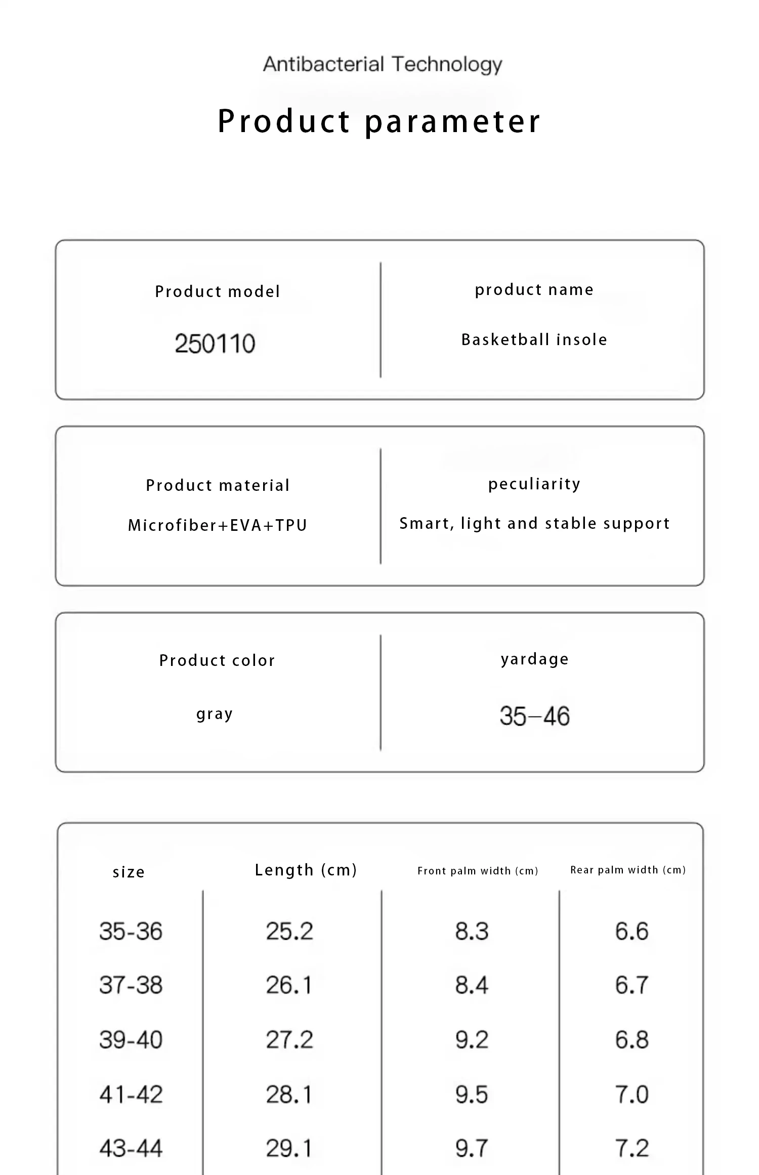 High Elasticity Antibacterial Eco-Friendly Gel Basketball Insoles Shock Absorption Anti-Slip Arch Support Insoles Sports Comfort High Elasticity Antibacterial Eco-Friendly Gel Basketball Insoles Shock Absorption Anti-Slip Arch Support Insoles Sports Comfort