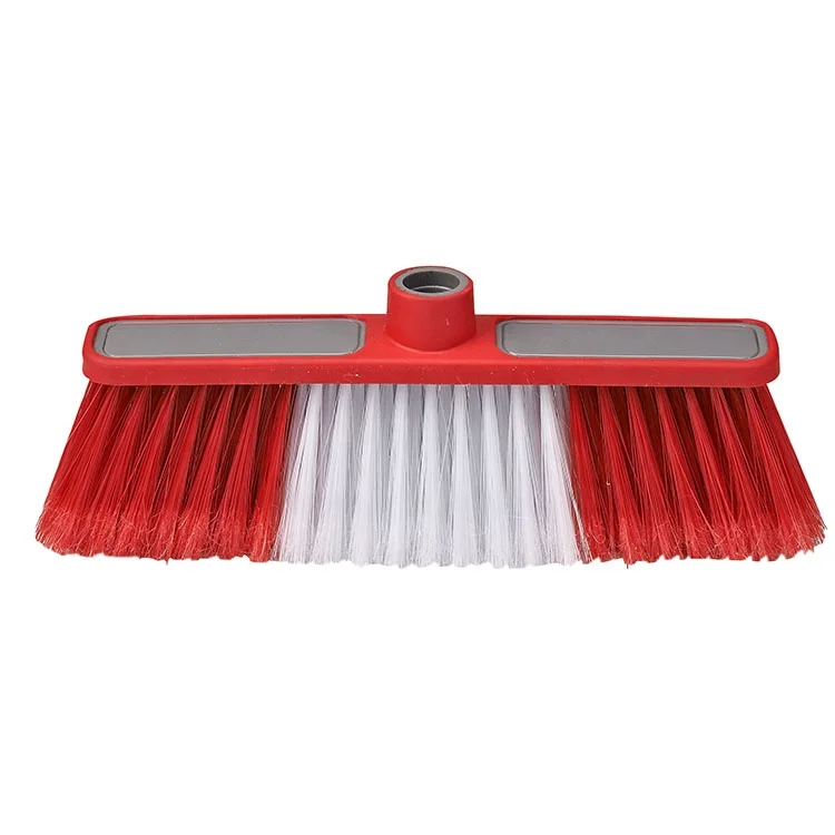Wholesale Export Garden Push Cleaning Floor Sweeper Broom Head Price Household Plastic PET Customized Pet Fiber Makin Broom