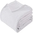 Cotton Waffle Blankets Flannel Blanket Breathable Cozy Weave 100% Cotton Newborn Hospital Waffle Baby Blankets