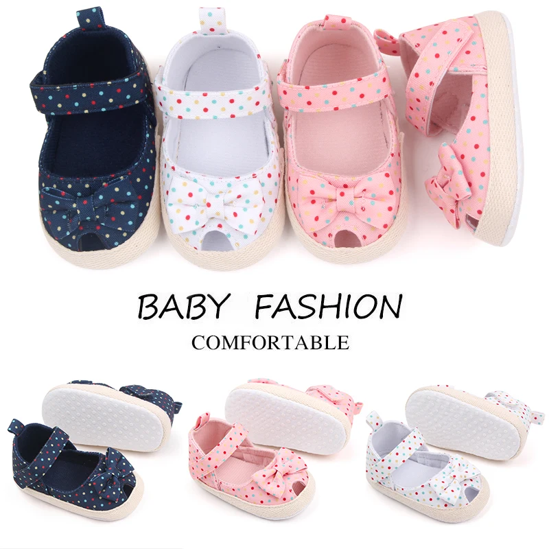 Baby Shoes Summer 0-1 Year Old Baby Soft Soled Sandals Walking Shoes Fish Mouth Girl Baby Shoes factory