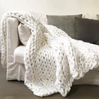 Price Chunky Factory Price Cheap Home Hand Made Giant Yarn Breathable Chunky Knit Throw Weighted Blanket