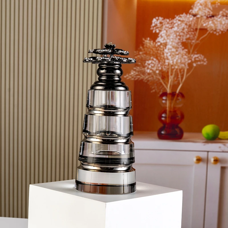 product new design large capacity replaceable diffuser glass empty bottle 12ml 24ml luxury elegant crystal perfume bottle-10