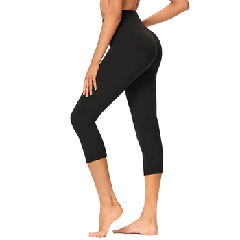 High Quality Workout Yoga Fitness Leggings High Waisted Leggings For Women Solid Color spandex polyester Women's Leggings