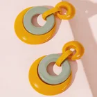 Resin Earring European And American Circle Acrylic Resin Personality Earring