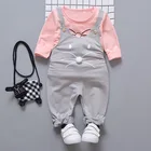 Baby Girls Hot Sale Baby Girls Overalls And T-Shirt Baby Boy Cartoon Strap Two-Piece Baby Clothing Sets