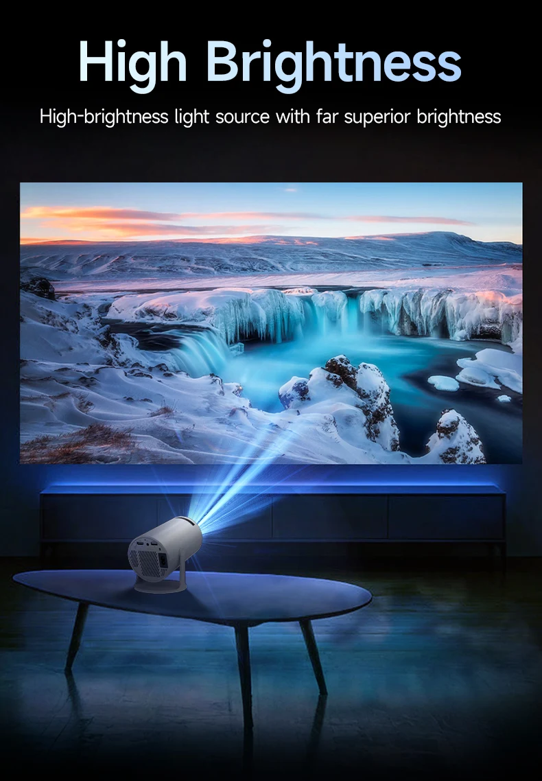 Transpeed 4K Wifi6 HY300 Pro Projecteur Android 11 150 ANSI Lumens Double WIFI BT5.0 720P Home Cinéma Projecteur Portable Extérieur