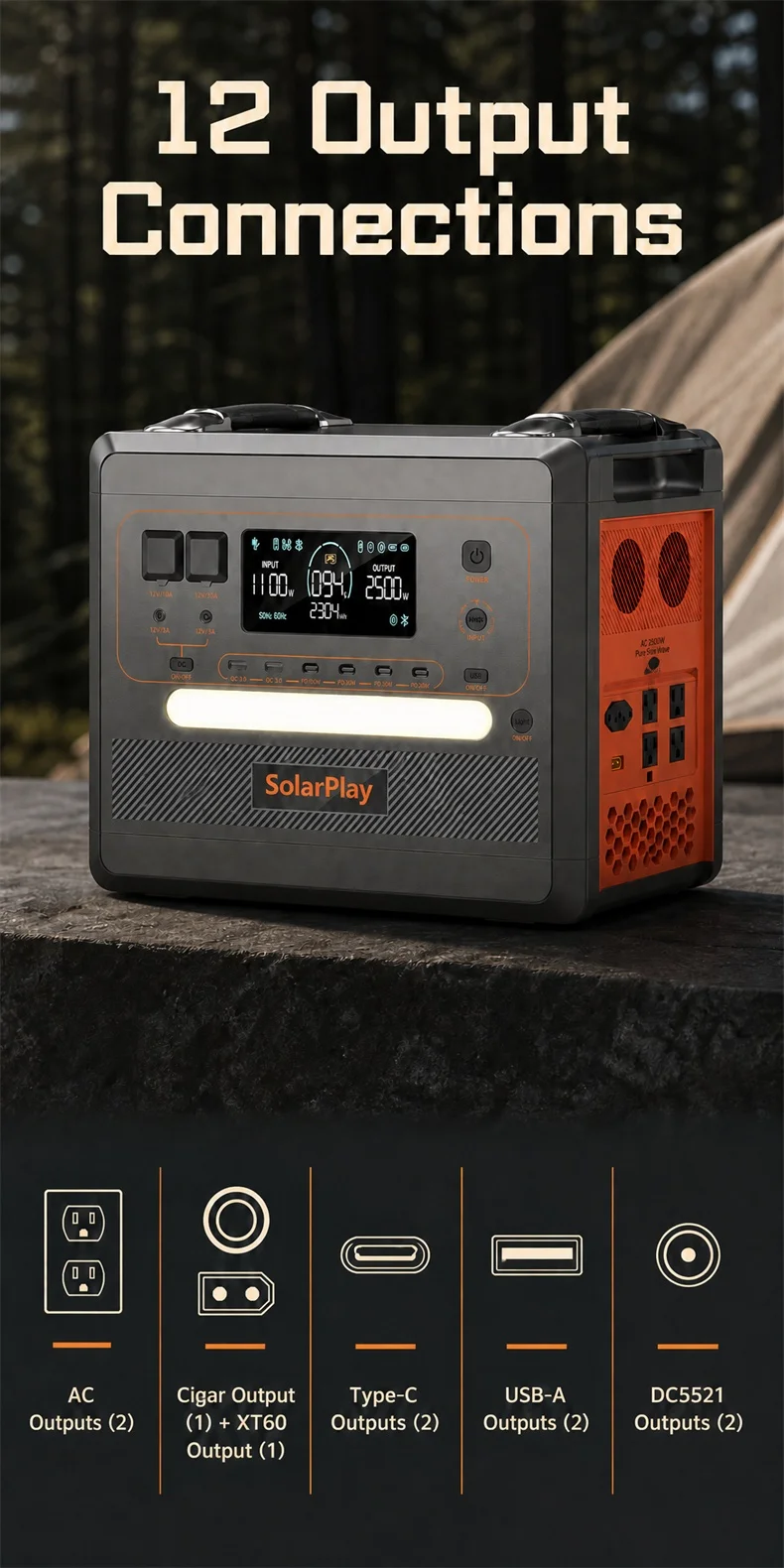 dc usb output 2h fast charge ups solar panel-2