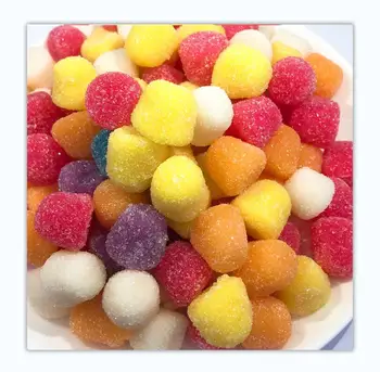 Assorted Fruit Flavored Drop Soft Jelly Candy Halal Gelatine Sweets