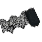 Lace Trim Eyelash Embroideredlace Polyester Guipure Lace Trim Designs Underwear Black Eyelash Lace Trim