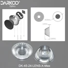 Super Bright Narrow Beam Optical COB LED Lens 16 24 60 Degree LED Spotlight Down Light Lenses With Reflector Kits