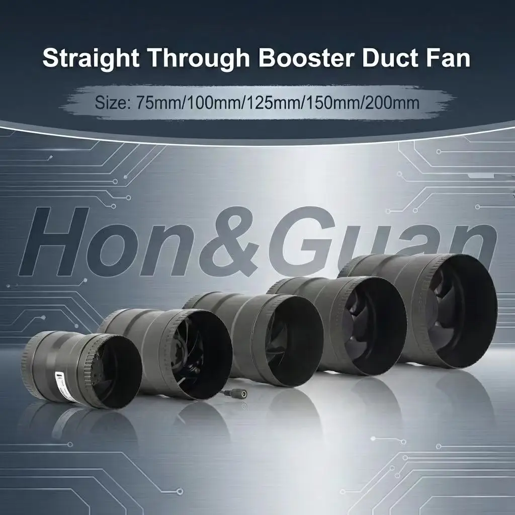 Inline Duct Fan, HI-75SD, ABS, Plastic, 24V - detail 2
