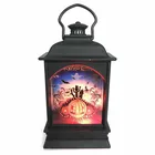 Wholesale Promotional Small Flat Square Wind Lantern Color Printing Lantern Halloween Ornament Light
