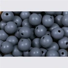 Beads DIANJIN 2021 Matte Black White Grey Dark Color Painted 20 Mm 20Mm Natural Round Wood Beads Wooden Beads
